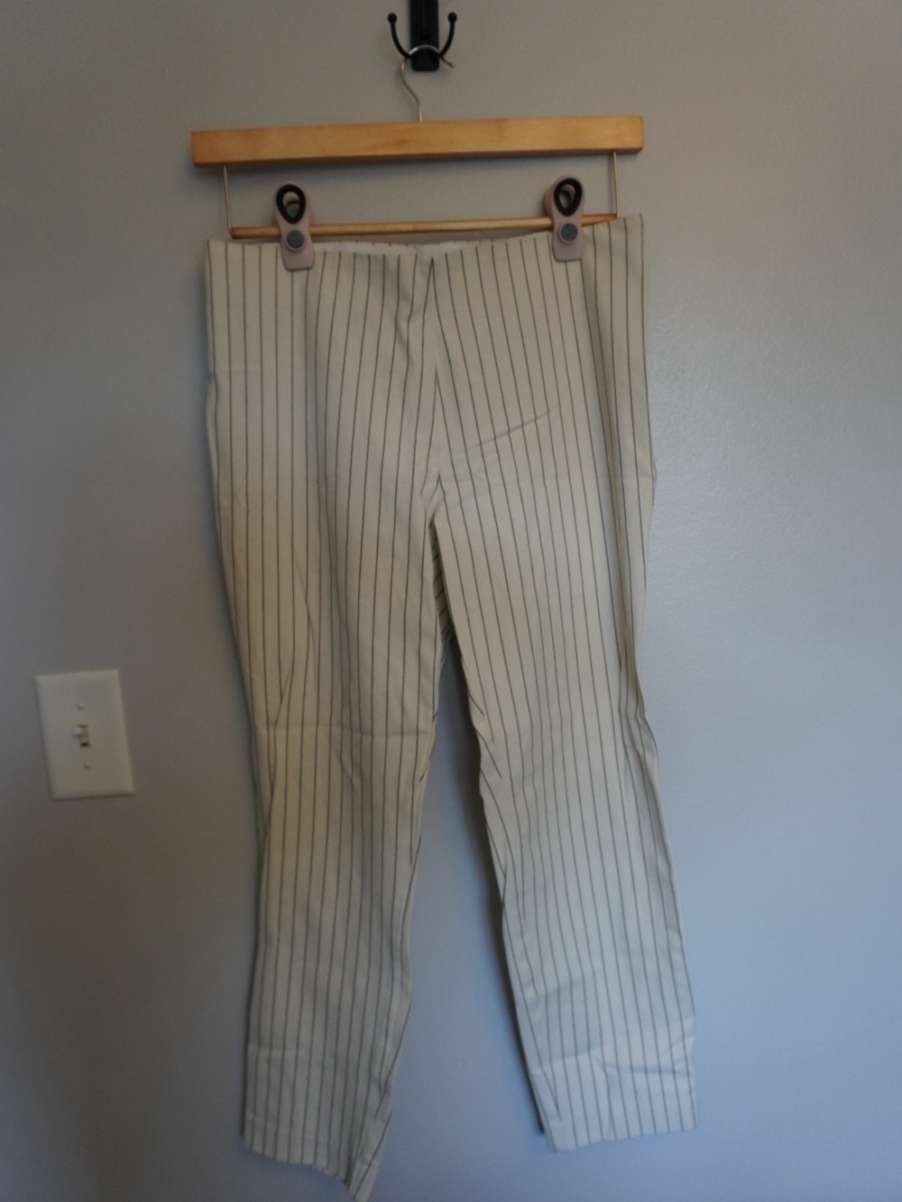a new day Cream Pinstripe Ankle Pants